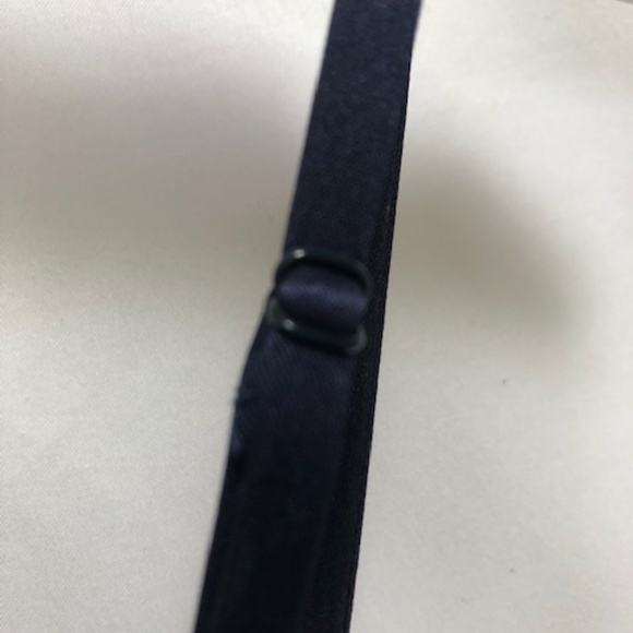 B. Darlin Navy Blue Short Formal Dress Satin-Look Size 3/4 with Sequin Bead Trim - Picture 6 of 11